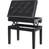 HOMCOM Sgabello Panchetta Panchina Sedia per Pianoforte Con Vano Portaoggetti Al