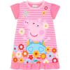 Peppa Pig Camicia da Notte per Bambine con Fiori, Rosa, 6-7 Anni