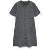 VERO MODA Vmjohanna SS O-Neck Dress Exp, Melange Grigio Medio, XS
