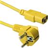ACT Schuko - C13-1.2m 1.2m Accoppiatore C13 Giallo Cavo di Alimentazione (AK5141)
