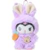 Sanrio Porta mascotte Sanrio Kuromi 6,6" H - carota coniglietto dalle orecchie soffi...