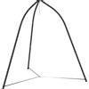 Outsunny Supporto per Sedia Sospesa Triangolare con Catena Regolabile Base Stabile per Patio Giardino Portata 150 kg Nero | Aosom Italy