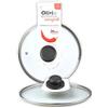 IPEA Coperchio per Padella o Pentola in Vetro Temperato - 16/18 / 20/22 / 24/26 / 28/30 cm - Trasparente Rotondo Universale con Pomello per Padelle Cucina e Pentole - Lavabile Lavastoviglie