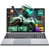 KeeUiU Portatile PC 15,6 Pollici FHD, 16GB RAM 1TB SSD Alder Lake N95 Fino a 3.4GHz, Win 11 Pro Notebook Office 365, Tastiera Retroilluminata con Tastierino Numerico, Sensore Impronte, USB 3.0/HDMI, WiFi 5