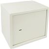 PrimeMatik - Cassaforte di Sicurezza in Acciaio Armadi di Sicurezza con Chiavi 38 x 30 x 30 cm Beige