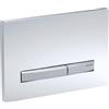 Geberit 115788SD2 - Placca di comando Sigma 50 per sciacquoni a 2 quantità, azionamento anteriore, vetro fumé a specchio