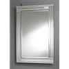 Chic Concept Specchio da parete rettangolare con triplo vetro smussato moderno, bordo trasparente, 100 x 70, nero, 100 x 70 cm