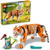 LEGO Creator 3 in 1 Tigre Maestosa, Si Trasforma in Panda o Pesce Koi, Set da Collezione con Figure di Animali Giocattolo, Giochi Creativi per Bambini, Bambine, Ragazzi e Ragazze, Idea Regalo 31129