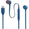 JBL AURICOLARE ORIGINALE STEREO TUNE 310C IN-EAR PURE BASS BLU PER SMARTPHONE E TABLET