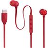 JBL AURICOLARE ORIGINALE STEREO TUNE 310C IN-EAR PURE BASS RED PER SMARTPHONE E TABLET