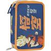 Franco Cosimo Panini DRAGON BALL SUPER - Astuccio Scuola Ufficiale Dragon Ball, Astuccio 3 Scomparti Bambino e Bambina con Set Cancelleria, Penna Cancellabile Blu e Pratica Chiusura a Zip, 20x13Hx7 cm