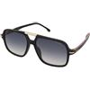 Carrera Carrera 350/S 2M2/08 | Occhiali da Sole Graduati o Non Graduati | Prova Online | Plastica | Quadrati | Nero, Oro | Adrialenti