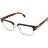 David Beckham DB 7112 XWY | Occhiali da Vista Graduati | Prova Online | Metallo | Browline | Nero, Havana | Adrialenti