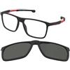 Carrera CA 4020/CS BLX/UC | Occhiali da Vista con Clip da Sole | Prova Online | Plastica | Quadrati | Nero | Adrialenti