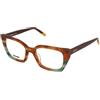 Missoni MIS 0225/G XL7 | Occhiali da Vista Graduati | Prova Online | Plastica | Cat Eye | Verde, Marrone, Havana | Adrialenti