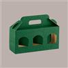 LUCGEL SRL Scatola Astuccio Porta 3 Vasetti Confetture e Creme in Cartoncino Seta Verde 310x100 H90 mm 10 pezzi