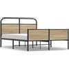 vidaXL Struttura letto senza materasso 120x200 cm Materiale a base di legno rovere Sonoma