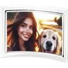 CAPESTORE Cornice Curva Portafoto da Tavolo per Foto 10x15 cm in Vetro Concavo - Idea Regalo (Trasparente, 10x15 Orizzontale)