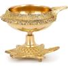 Zap impex Lampada ad olio tradizionale in ottone Deep Diya lampada a olio indiana Diwali Puja Kuber Tortoise Diya (1)