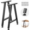 VEVOR Gambe per Tavolo in Acciaio, Gambe per Scrivania Smontabili, Design Modulare, Struttura a Forma di Trapezio, Facile da Montare, Carico Max. 1000 kg, per Tavoli da Caffè, 74x55 cm, 2 Pezzi, Nero