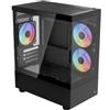 Aerocool Case Aerocool Viewport Mini-G-BK-v4 ARGB Mini-Tower ATX Nero [ACCM-ES09533.11]