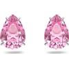 Swarovski Orecchini a lobo Gema, Rosa, Placcato rodio