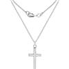 Tuscany Silver Collana da Donna in Argento Sterling con Pendente Croce su Catena da 46 cm/18 Pollici
