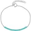 Schmuck Les Poulettes LES POULETTES BIJOUX - Bracciale Argento 925 Catena e Perle di Amazzonite Sfaccettate