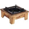 Pokerty BBQ Stufa ad Alcool Ripiano in Legno, Barbecue Portatile Alcool Forno Fornello Stoviglie Utensili da Cucina per Picnic all'aperto