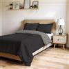 Italian Bed Linen Copripiumino Piazza e Mezza, Tinta Unita DoubleFace, Parure Copripiumino ZOE, con Sacco Piumone 200x200cm con patella 50cm + coppia federe 50x80cm CIOCCOLATO/SABBIA