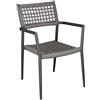 Moia Greenwood Poltrona Padova Alluminio Antracite Wicker Antracite Contract