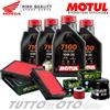 MOTUL / HIFLO TAGLIANDO OLIO MOTUL 7100 10W30 FILTRI HONDA CRF 1000 AFRICA TWIN DCT 2017 2018