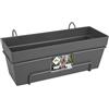 Elho Loft Urban Balconniere Allin1 50 - Noir - L 49 x B 27 x H 21 cm - Balconextérieur - 100% recyclé