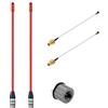 Gbformat 868MHz Antenna LoRa 10dBi per Meshtastic LoRa Long Range Soft Whip-Antenne, SMA Maschio 195 mm + Cavo da (U.FL IPX) a SMA Femmina per ESP32, LoRa 32 V3, LoRa32u4 II (2 Pezzi-Rosso)