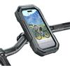 KDD Porta Cellulare Moto Impermeabile - Supporto Telefono Bici con Schermo Tattile e Rotazione a 360°, Porta Telefono Moto per iPhone 16 Pro Max/15/14/13/12 Samsung, Telefoni da 4-6,7 (Nero)
