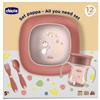 Chicco Set Pappa Rosa 12m+ Con Tazza e Posate