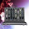 Custodia per microfono, scatola per strumenti, palco con rivestimento in