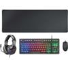 Mars Gaming Pack MCP-RGB3/Tastiera RGB + Mouse ottico + Mousepad XXL + Cuffie