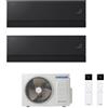Samsung Condizionatore Climatizzatore Samsung Dual Split Inverter Windfree Première R-32 7000+9000 BTU Soapstone Charcoal Wi-Fi Integrato Con AJ040TXJ2KG/EU 7+9