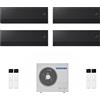 Samsung Condizionatore Climatizzatore Samsung Quadri Split Inverter Windfree Première R-32 7000+7000+9000+12000 BTU Soapstone Charcoal Wi-Fi Integrato Con AJ080TXJ4KG/EU 7+7+9+12