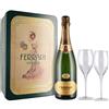 Ferrari Perlé Trento Brut DOC 2018 0,75 L, Confezione con flûtes