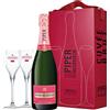 Piper-Heidsieck Rosé Sauvage Champagne AOC Brut 0,75 L, Confezione con flûtes
