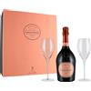 Laurent-Perrier Cuvée Rosé Champagne AOC 0,75 L, Confezione con flûtes