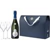 Berlucchi '61 Nature 0,75 L, Confezione con bicchieri