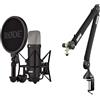 RØDE NT1 Signature Series Microfono a Condensatore + Braccio da Studio PSA1+ - Kit di Registrazione Professionale per Voce, Streaming e Podcast (Nero)