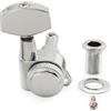 Musiclily Pro 18:1 Ratio Meccanica Autobloccanti Singola Lato Bass Locking Tuner con Paletta Esagonale Grande Vite 45° per Chitarra Elettrica Acustica, Cromato