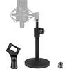 Geekria for Creators Supporto microfono da tavolo telescopico, supporto microfono da scrivania regolabile con base pesante, compatibile con TONOR TC-777, TC30, TC20, Shure Sm57, SAMSON Q2U
