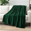 PAVILIA Coperta in pile verde smeraldo per divano, verde scuro, super morbida, in flanella pelosa, per divano, coperta di lusso in microfibra, coperta decorativa per la casa, 50 x 60 cm