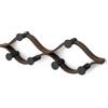 Umbra Appendiabiti da parete, 6 ganci, Nero/noce | Legno di betulla, fonti rinnovabili, coordinato con Montage, portata 13,6 kg