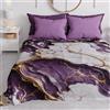 PETTI Artigiani Italiani - Copriletto Singolo Primavera Estate, Coperta Leggera Singola, Lenzuola Copri Letto, Marmo Viola, 100% Made in Italy